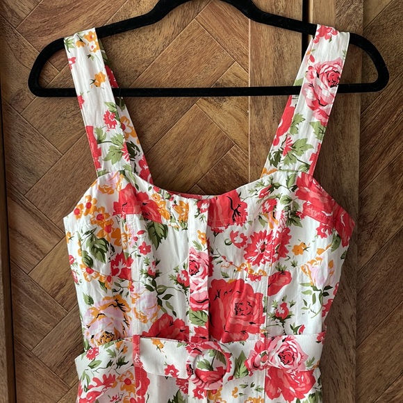 Mango Flower Short Jumpsuit 🌹 • Size Small - Picture 4 of 11